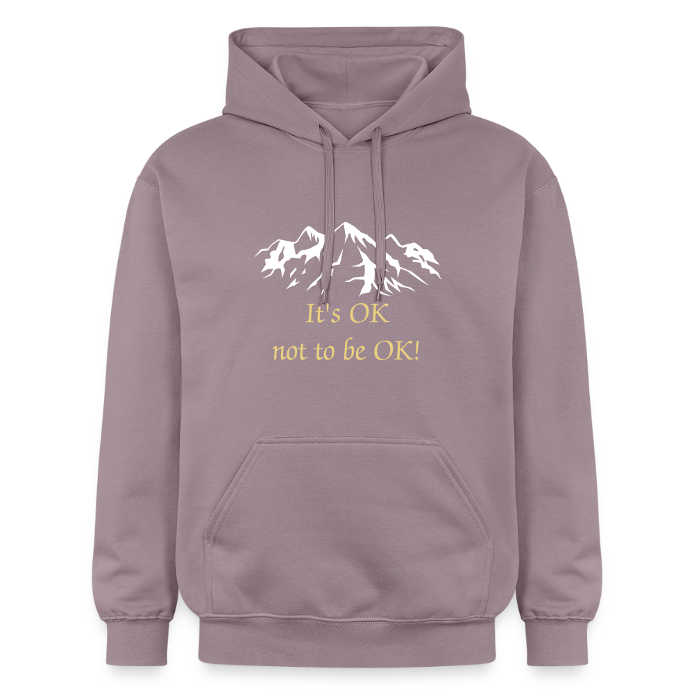 It's OK not to be OK! - Unisex Hoodie - paarsgrijs 