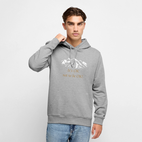 It's OK not to be OK! - men Hoodie - grijs gemêleerd